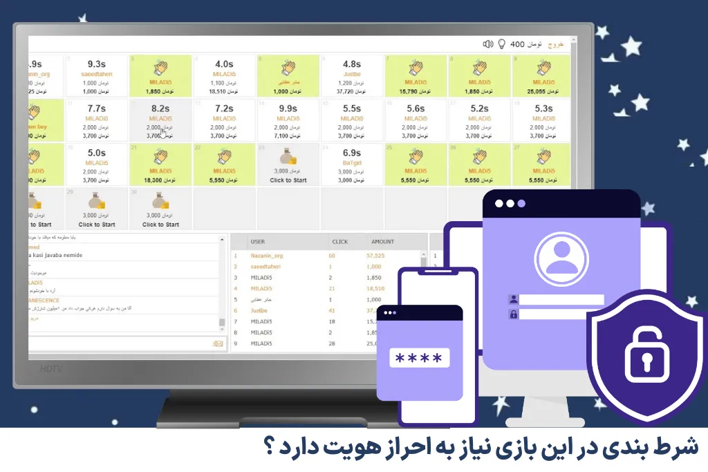 شرط بندی در این بازی نیاز به احراز هویت دارد ؟